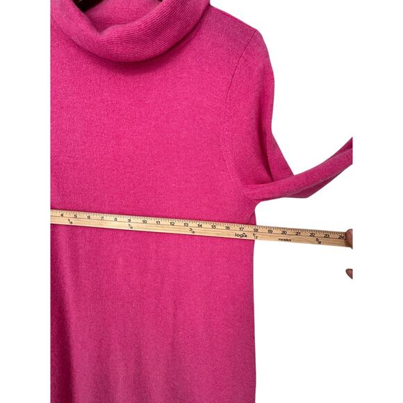 Talbots Pure Cashmere Sweater High Neck Large Tunic Long Sleeve Preppy Classic - Picture 5 of 7